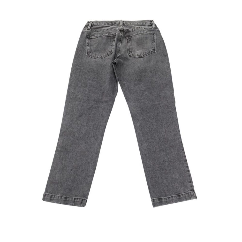 Frame Le Nouveau Straight Crop Jeans in Black Denim